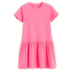 Cool Club, Rochie cu maneca scurta pentru fete, roz fluo