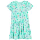 Cool Club, Rochie cu maneca scurta pentru fete, turcoaz