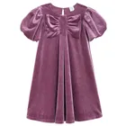 Cool Club, Rochie cu maneca scurta pentru fete, velur, violet