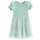 Cool Club, Rochie cu maneca scurta pentru fete, verde