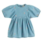 Cool Club, Rochie de blugi pentru fete cu maneca scurta, albastru