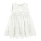 Cool Club, Rochie fara maneci pentru fete, alb, imprimeu flori