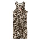 Cool Club, Rochie fara maneci pentru fete, din tricot striat, bej
