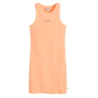 Cool Club, Rochie fara maneci pentru fete, din tricot striat, portocaliu