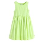 Cool Club, Rochie fara maneci pentru fete, din tricot striat, verde