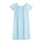 Cool Club, Rochie plisata cu maneca scurta pentru fete, albastru deschis