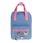 Cool Club, rucsac din denim cu insigne, albastru