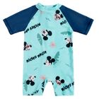 Cool Club, Salopeta de baie pentru baieti, turcoaz, imprimeu Mickey Mouse