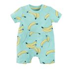 Cool Club, Salopeta Rompers pentru baieti, albastru, imprimeu banane