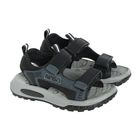 Cool Club, Sandale pentru baieti, negru, brant din piele, imprimeu NASA