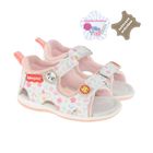 Cool Club, Sandale pentru fete, alb-roz, imprimeu flori, brant din piele, Fisher-Price