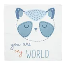 Cool Club, Scutec din tetra pentru baieti, alb, imprimeu You are my world