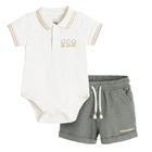 Cool Club, Set pentru baieti, Body cu maneca scurta, Pantaloni scurti, mix, imprimeu SmileWorld