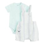 Cool Club, Set pentru baieti, Body cu maneca scurta, Pantaloni scurti salopeta, mix