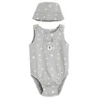 Cool Club, Set pentru baieti, Body fara maneci, Palarie, gri