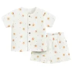 Cool Club, Set pentru baieti, Camasa cu maneca scurta, Pantaloni scurti, muselina, alb, imprimeu Winnie the Pooh