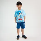 Cool Club, Set pentru baieti, Tricou, Pantaloni scurti, albastru, imprimeu Sonic the Hedgehog