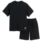 Cool Club, Set pentru baieti, Tricou, Pantaloni scurti, negru