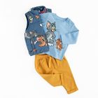 Cool Club, Set pentru baieti, Vesta, Bluza cu maneca lunga, Pantaloni trening, mix, imprimeu Tom & Jerry