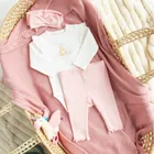 Cool Club, Set pentru fete, Body cu maneca lunga, Colanti, Bentita, din tricot striat, mix, imprimeu Winnie the Pooh