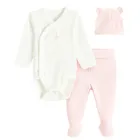 Cool Club, Set pentru fete, Body cu maneca lunga, Pantaloni cu botosei, Caciula, mix