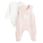 Cool Club, Set pentru fete, Body cu maneca lunga, Salopeta cu botosei, mix