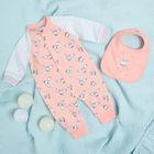 Cool Club, Set pentru fete, pijama tip salopeta, baveta, gri-roz, imprimeu Harry Potter