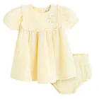 Cool Club, Set pentru fete, Rochie cu maneca scurta pentru fete, Pantaloni scurti bloomers, muselina, mix