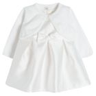 Cool Club, Set pentru fete, Rochie fara maneci, Bolero, alb