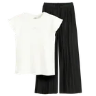 Cool Club, Set pentru fete, Tricou din tricot striat, Pantaloni din textil, mix