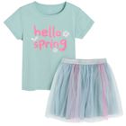 Cool Club, Set pentru fete, Tricou, Fusta, menta-roz