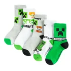 Cool Club, Sosete pentru baieti, mix, imprimeu Minecraft, set, 5 buc.