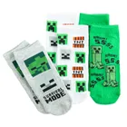 Cool Club, Sosete pentru baieti, talpici, mix, imprimeu Minecraft, set, 3 buc.