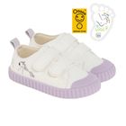 Cool Club, Tenisi pentru fete, bej-mov, imprimeu unicorn, talpa Barefoot