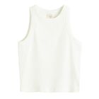 Cool Club, Top pentru fete, din tricot striat, alb