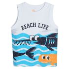 Cool Club, Tricou fara maneci pentru baieti, alb