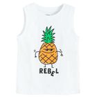Cool Club, Tricou fara maneci pentru baieti, alb