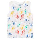 Cool Club, Tricou fara maneci pentru baieti, alb, imprimeu Bluey