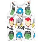 Cool Club, Tricou fara maneci pentru baieti, alb, Marvel