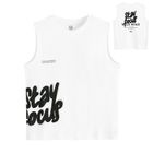 Cool Club, Tricou fara maneci pentru baieti, loose, alb