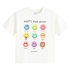 Cool Club, Tricou lejer pentru fete, alb, imprimeu SmileWorld