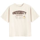 Cool Club, Tricou lejer pentru fete, bej, imprimeu Hello Kitty and Friends