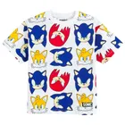 Cool Club, Tricou pentru baieti, alb, imprimeu Sonic the Hedgehog