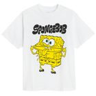 Cool Club, Tricou pentru baieti, alb, imprimeu SpongeBob