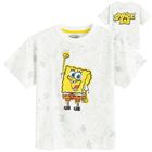 Cool Club, Tricou pentru baieti, alb, imprimeu SpongeBob