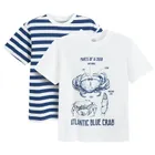 Cool Club, Tricou pentru baieti, alb, set, 2 buc.