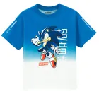 Cool Club, Tricou pentru baieti, albastru-alb, imprimeu Sonic the Hedgehog
