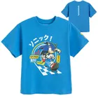 Cool Club, Tricou pentru baieti, albastru, imprimeu Sonic the Hedgehog