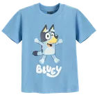 Cool Club, Tricou pentru baieti, bumbac organic, albastru, imprimeu Bluey