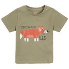 Cool Club, Tricou pentru baieti, kaki, Szczwany lis